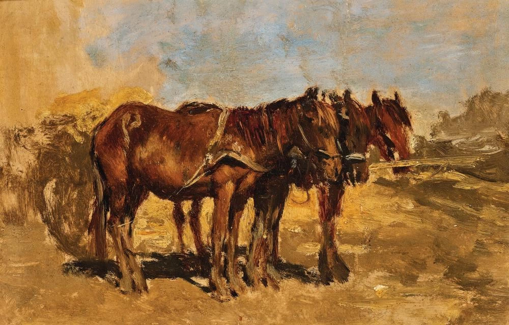 Una carrozza trainata da cavalli